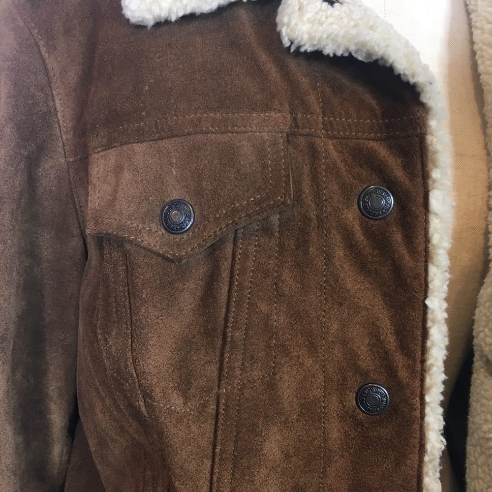Vintage Gap Suede Leather Lined Jacket - Picture 2 of 7